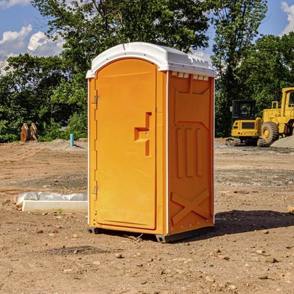 how often are the porta potties cleaned and serviced during a rental period in Lake Placid